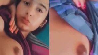 Beautiful girl ki boobs ki viral mms video