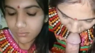 Married Indian girl Khusbu lover ko blowjob deti hui